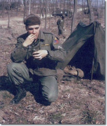 Elvis in the US Army - In the feild