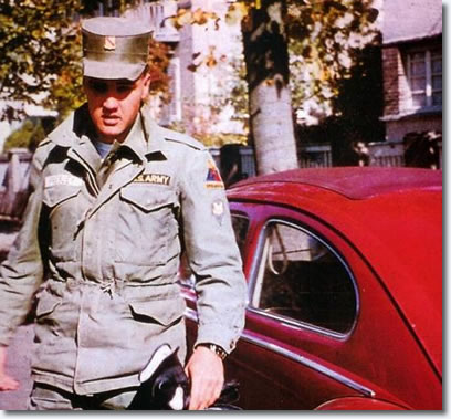 Elvis in the US Army - with his VW