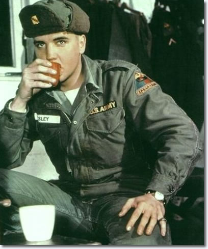 Elvis in the US Army - Posed