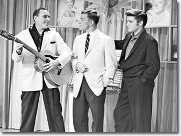 Dewey Phillips, Wink Martindale and Elvis Presley at WHBQ in Memphis - June 16, 1956