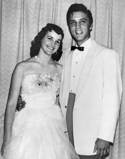 Dixie Locke and Elvis Presley at her junior prom in Memphis, May 6, 1955.