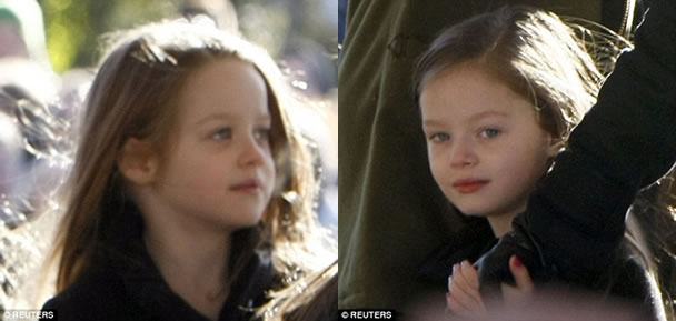 No denying those genes: Lisa Marie's fraternal twin girls, Harper and Finley Lockwood, aged seven, both have the family's Presley pout.