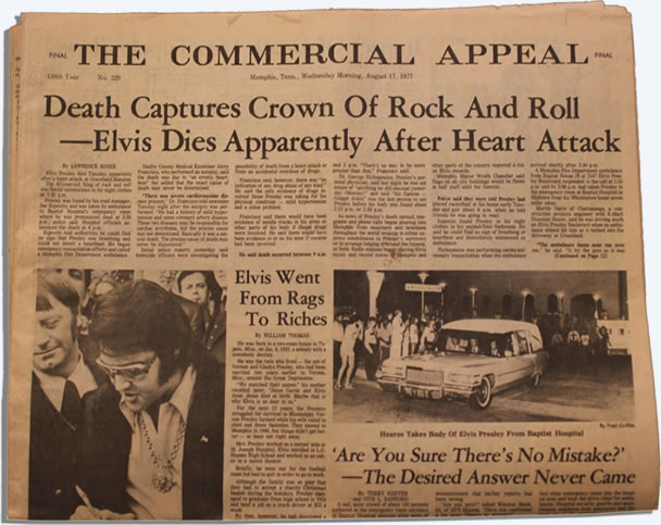 The Commercial Appeal August 17 1977.