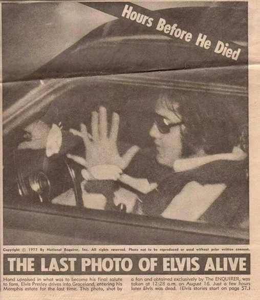 Elvis Presley | August 16, 1977 | The last photo taken.